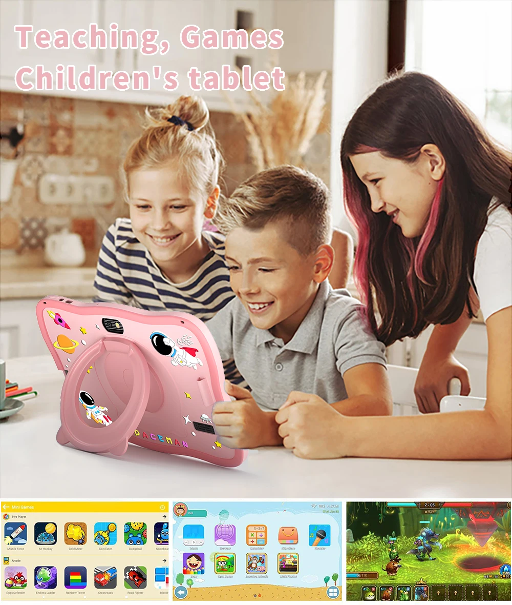 Sauenaneo Global New Original 7.0-inch Kids Tablet Android Children's Game Education Tablet 4GB RAM 64GB ROM 4000mAh Battery - Image 3
