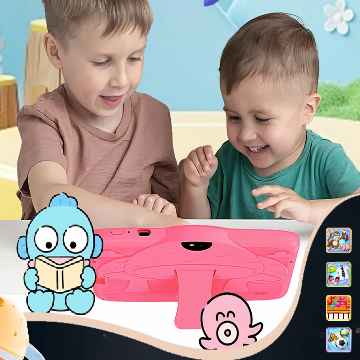 New 7 Inch Kid Tablet Android13, 4GB RAM 64GB ROM 4000mAh 4-Core WiFi Bluetooth Children's Gift KIDOZ Kids Software - Image 3