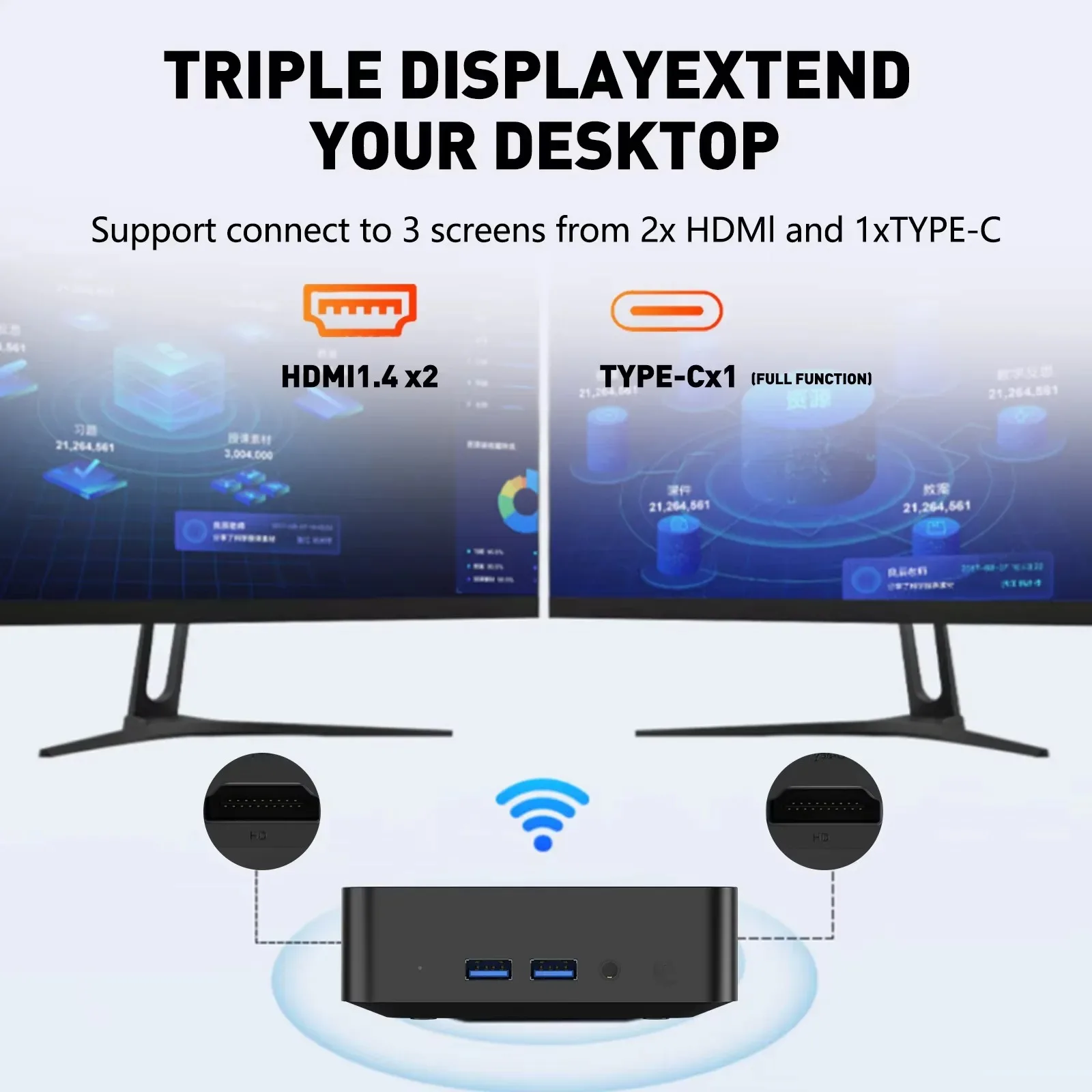 Intel Core i9 8950HK Mini PC 6C12T 2.9 4.8GHz 12MB 45W 16GB 1TB 2TB SSD M.2 WiFi6 BT5.2 Low Power Desktop Pro Max - Image 4