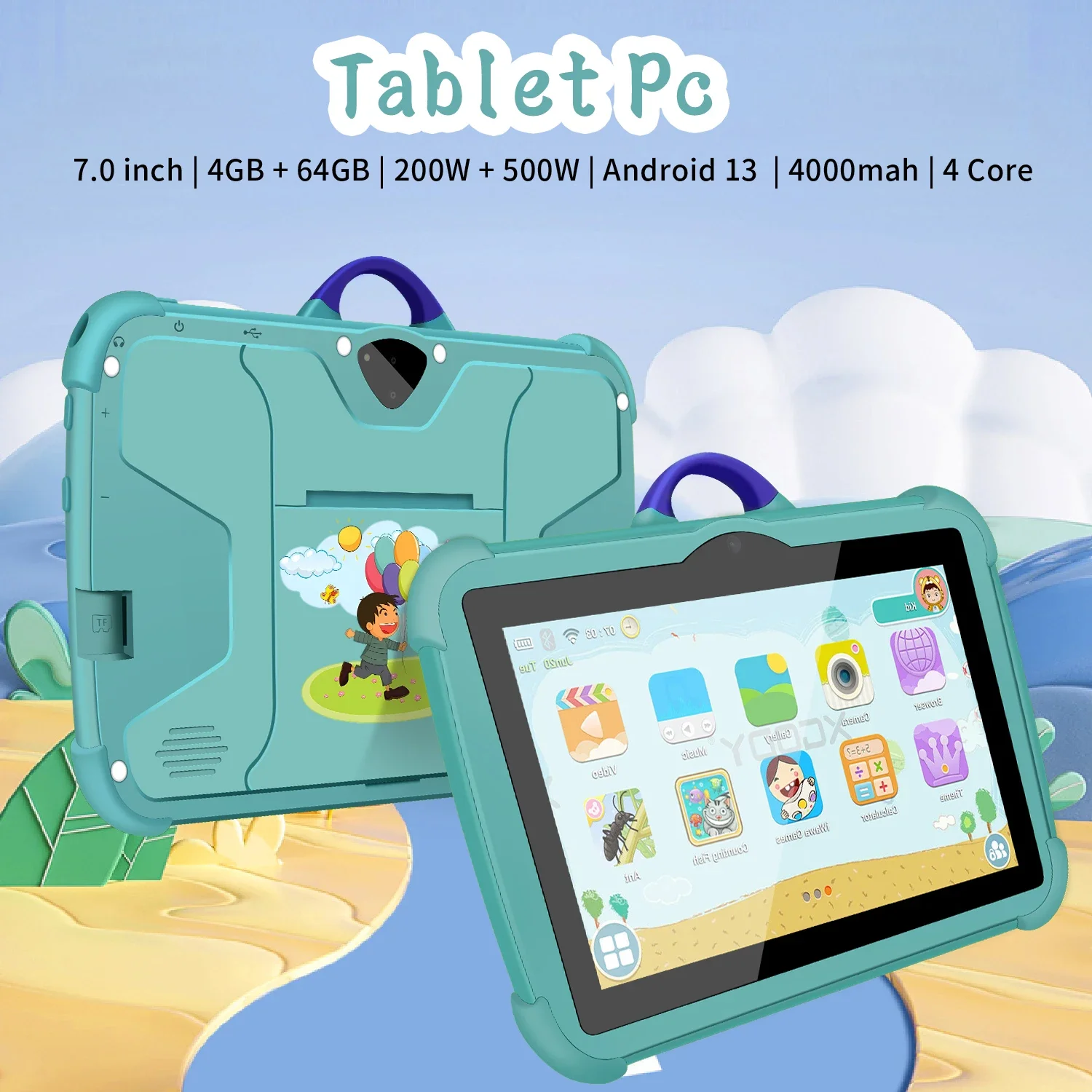 7.0 Inch 5G Wi-Fi Kids Tablet PC 4GB RAM 64GB ROM For Study Education Octa Core Play Children's Gift Tablet 4000mAh - Image 3