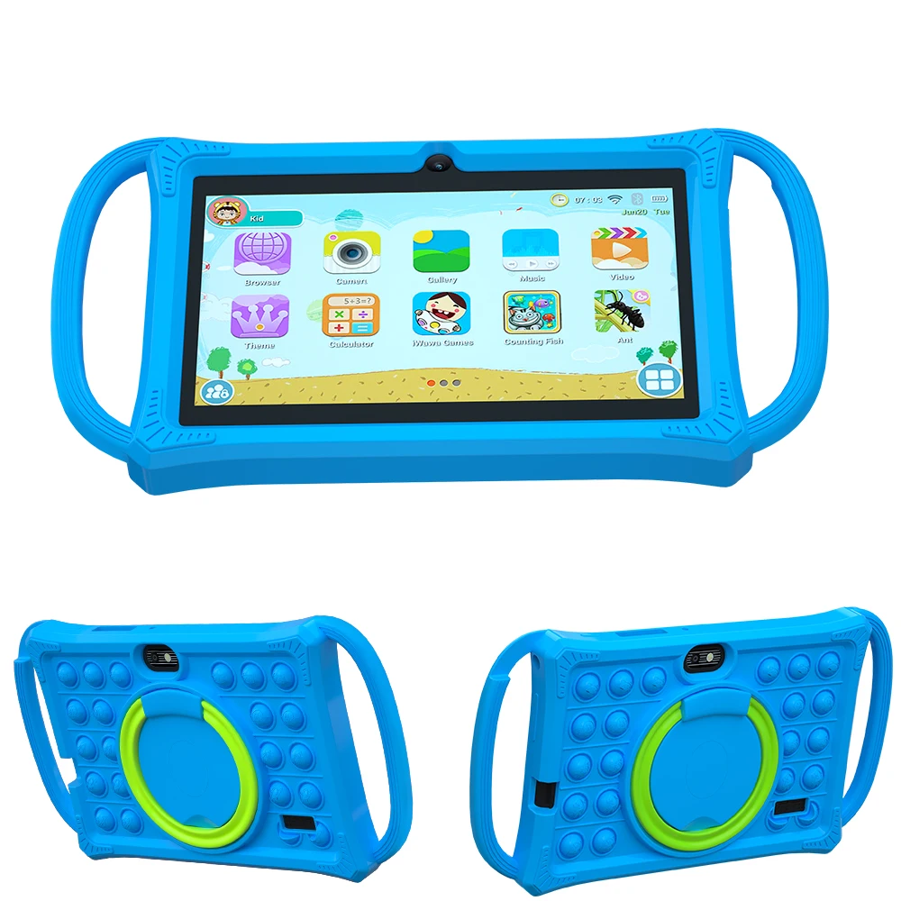 Kids Tablet 7.0 Inch Android 12 Quad Core 4GB RAM+64GB ROM 4500mAh Dual Camera WiFi Parental Control