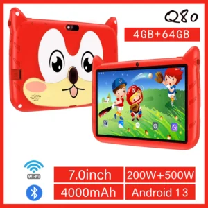 New 5G WiFi 7 Inch Study Education Kids Tablet Quad Core 4GB RAM 64GB ROM Dual Cameras Children's Gift Tablet Pc Android 13
