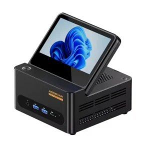 Aoostar G-FLIP AMD Ryzen R7 8745HS/R7 PRO 8845HS/R9 PRO 8945HS Mini PC with 5 inch HD Screen 2xDDR5 PCIE4.0 SSD Wifi 2x2.5G RJ45
