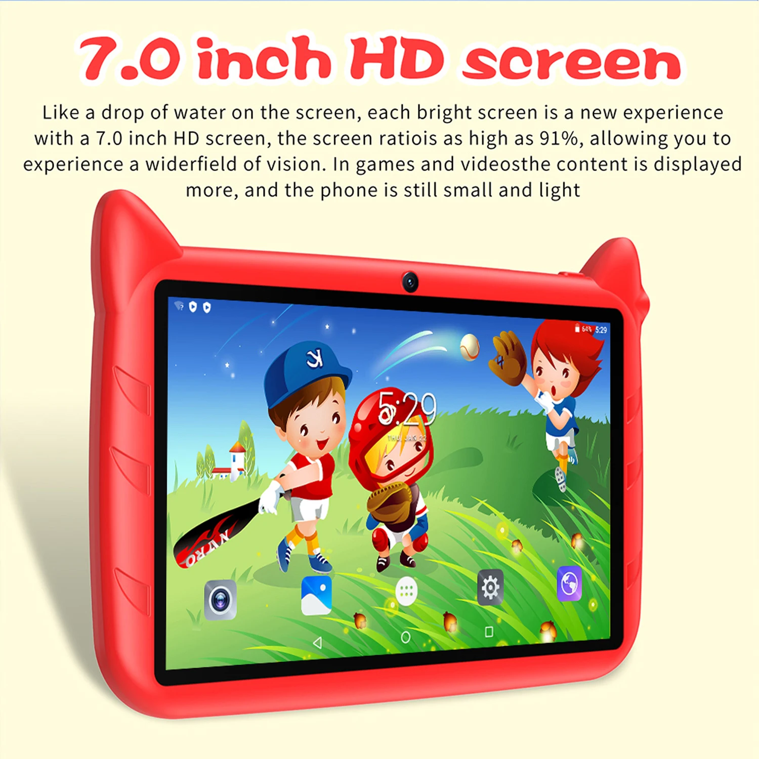 New 5G WiFi 7 Inch Study Education Kids Tablet Quad Core 4GB RAM 64GB ROM Dual Cameras Children's Gift Tablet Pc Android 13 - Image 2