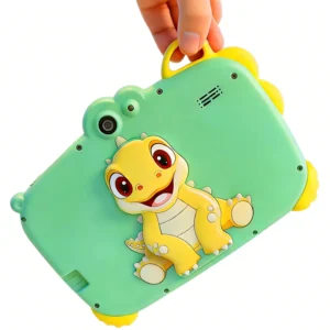 New 7 Inch Dinosaur Case Cartoon Pattern Kids Tablet Quad Core 4GB+64GB ROM Android Learning Education Games Children's Tablets