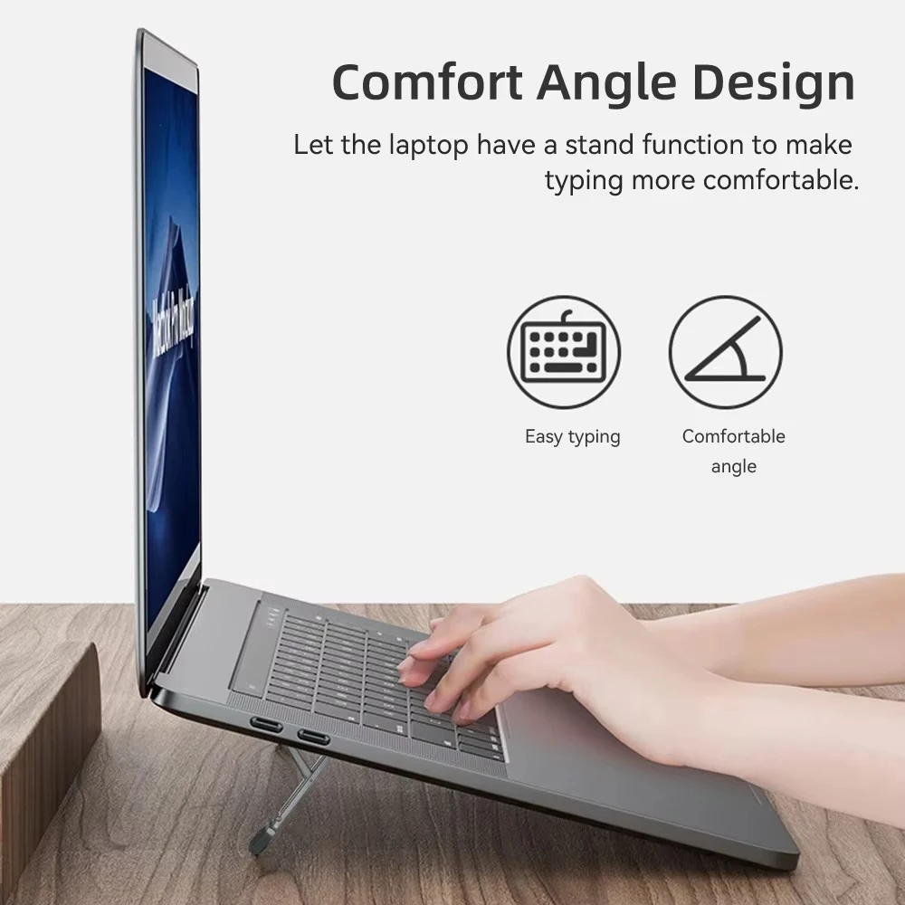 Portable Laptop Stand Aluminum Alloy Mini Folding Holder 1/2PCS Adjustment Notebook Bracket Accessories for Macbook Cell Phone - Image 6