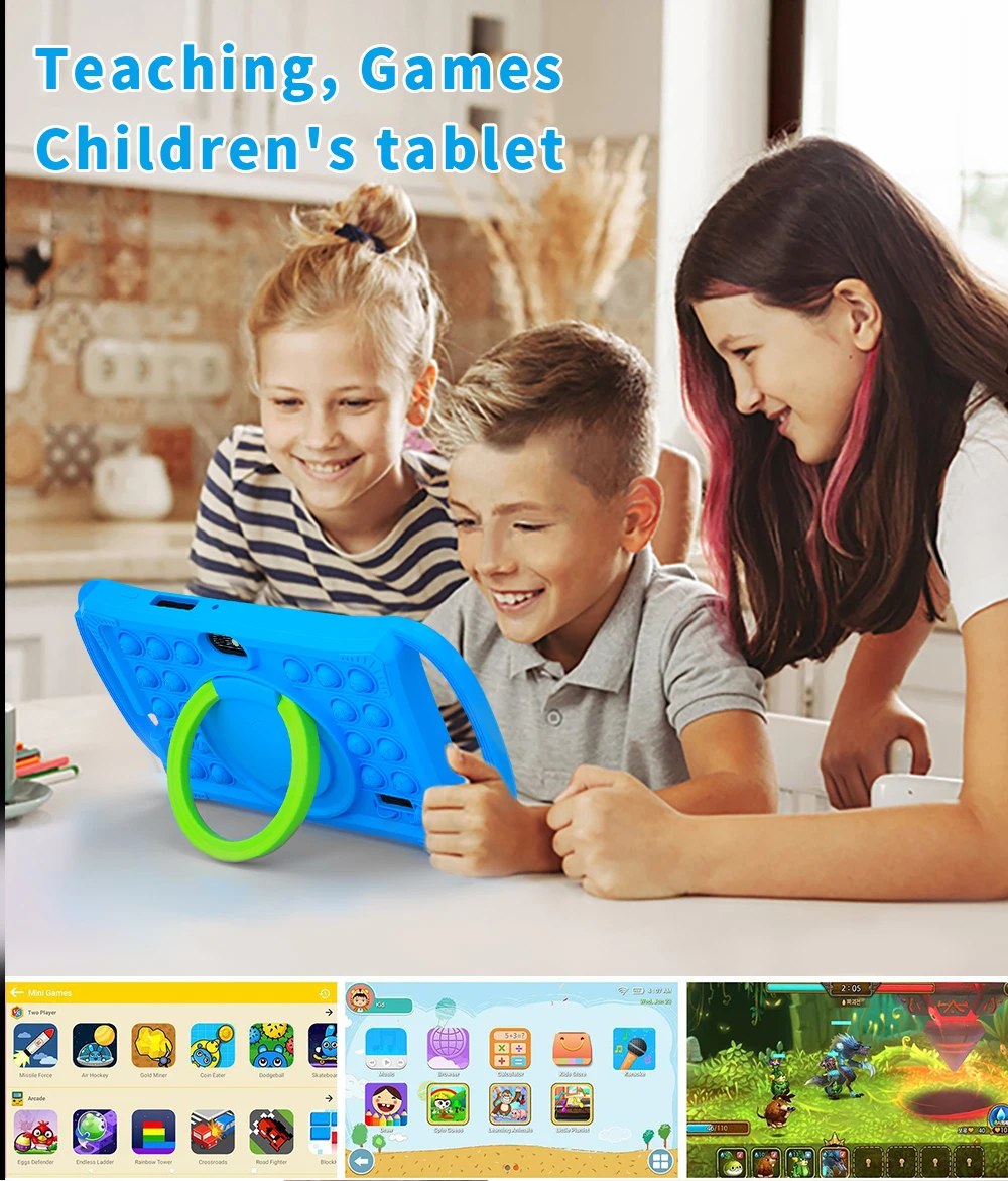 Kids Tablet 7.0 Inch Android 12 Quad Core 4GB RAM+64GB ROM 4500mAh Dual Camera WiFi Parental Control - Image 6