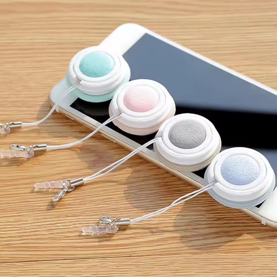 Cell Phone Screen Wipe Macaron Shape Cleaning Cloth Pendant Multifunction Cleaning Tools Glasses Lens Cleaner Key Pendant Gift - Image 2
