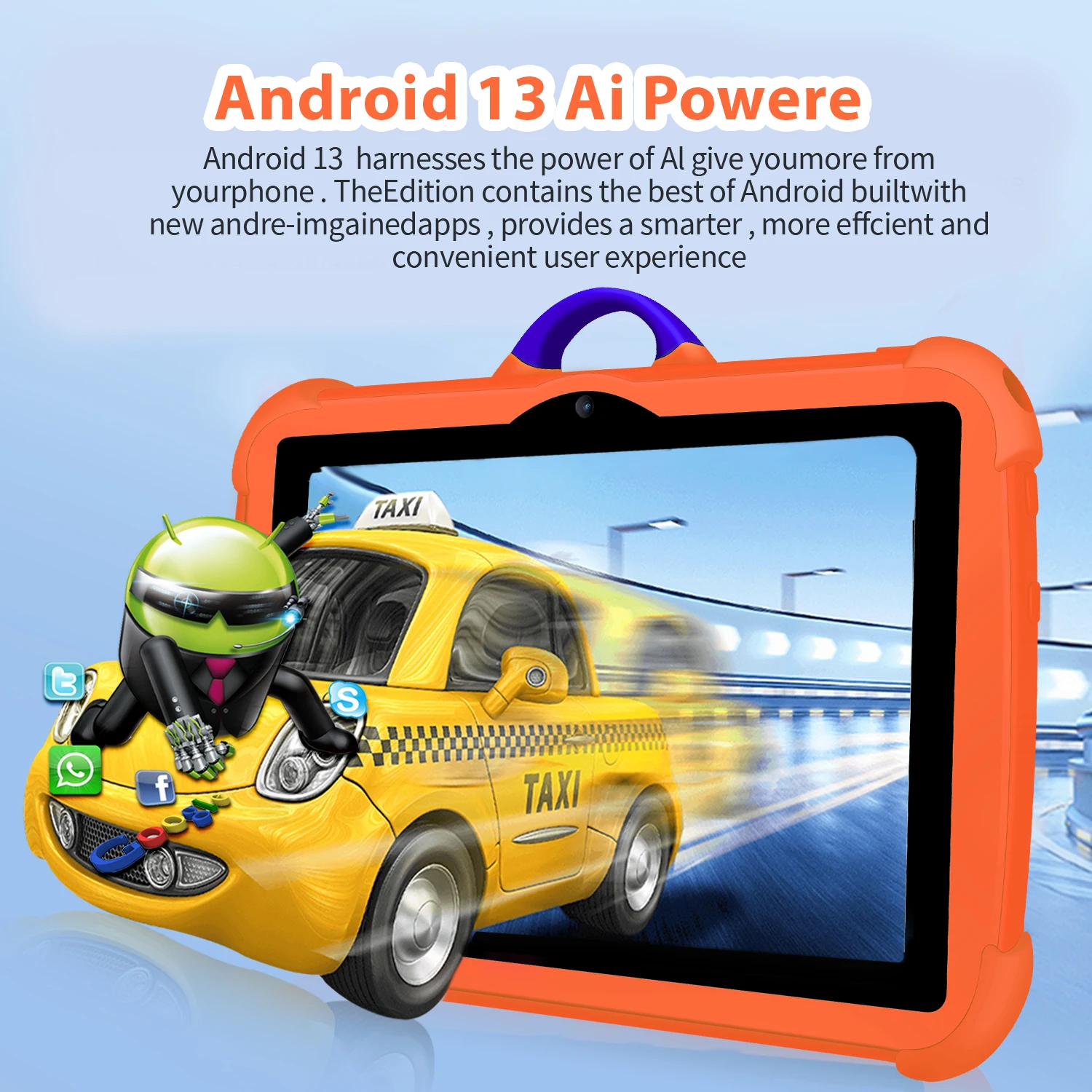 New 5G WiFi 7 Inch Google Tablet For Children Learning Education Kids Tablets Android 13 Quad Core 4GB+64GB Dual Cameras 4000mAh - Image 3