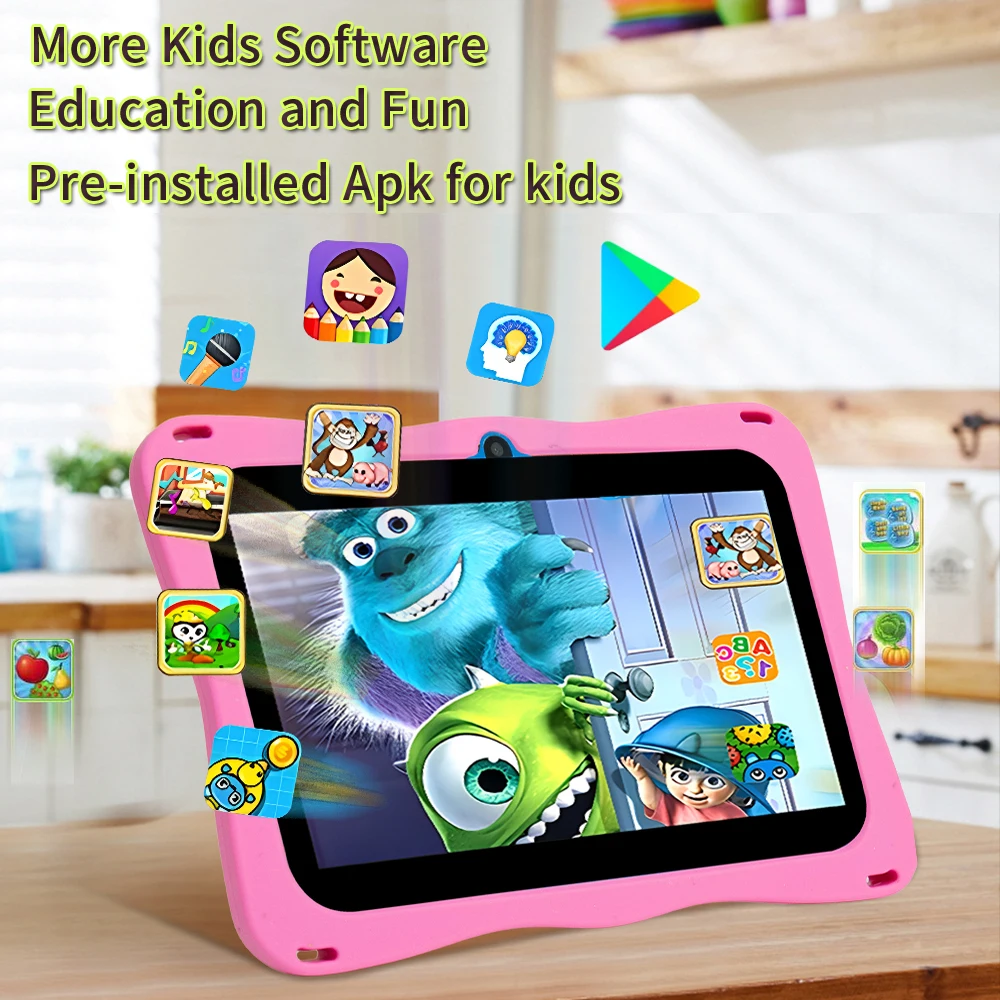 New Kids Tablet 7 Inch Quad Core Android 4GB/64GB Google Play WiFi Bluetooth Cheap And Simple Children's favorite gift Tablet Pc - Image 3