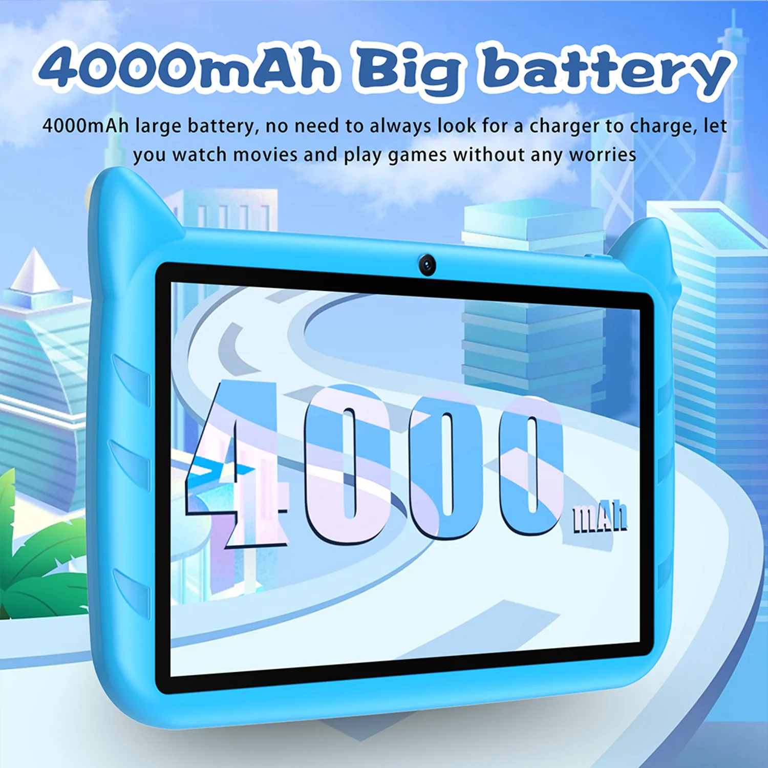 BDF New 7 Inch Cartoon Pattern Kids' tablets Quad Core 4GB RAM 64GB ROM 5G WiFi Learning Education Games Tablet Children's Gift - Image 3