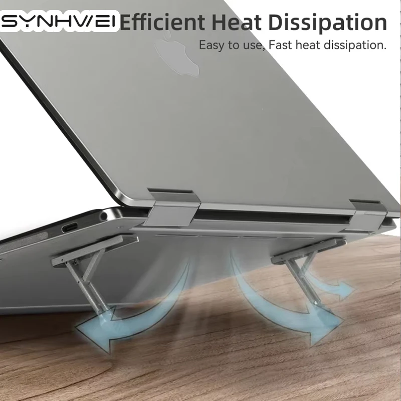 Portable Laptop Stand Aluminum Alloy Mini Folding Holder 1/2PCS Adjustment Notebook Bracket Accessories for Macbook Cell Phone