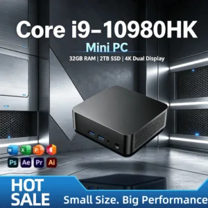 MINI PC Intel Core i9 10980HK 8C16T 2.4 5.3GHz 16MB 45W 16GB 1TB 2TB SSD WIFI6 BT5.2 4K Gaming Office Study Pro Max
