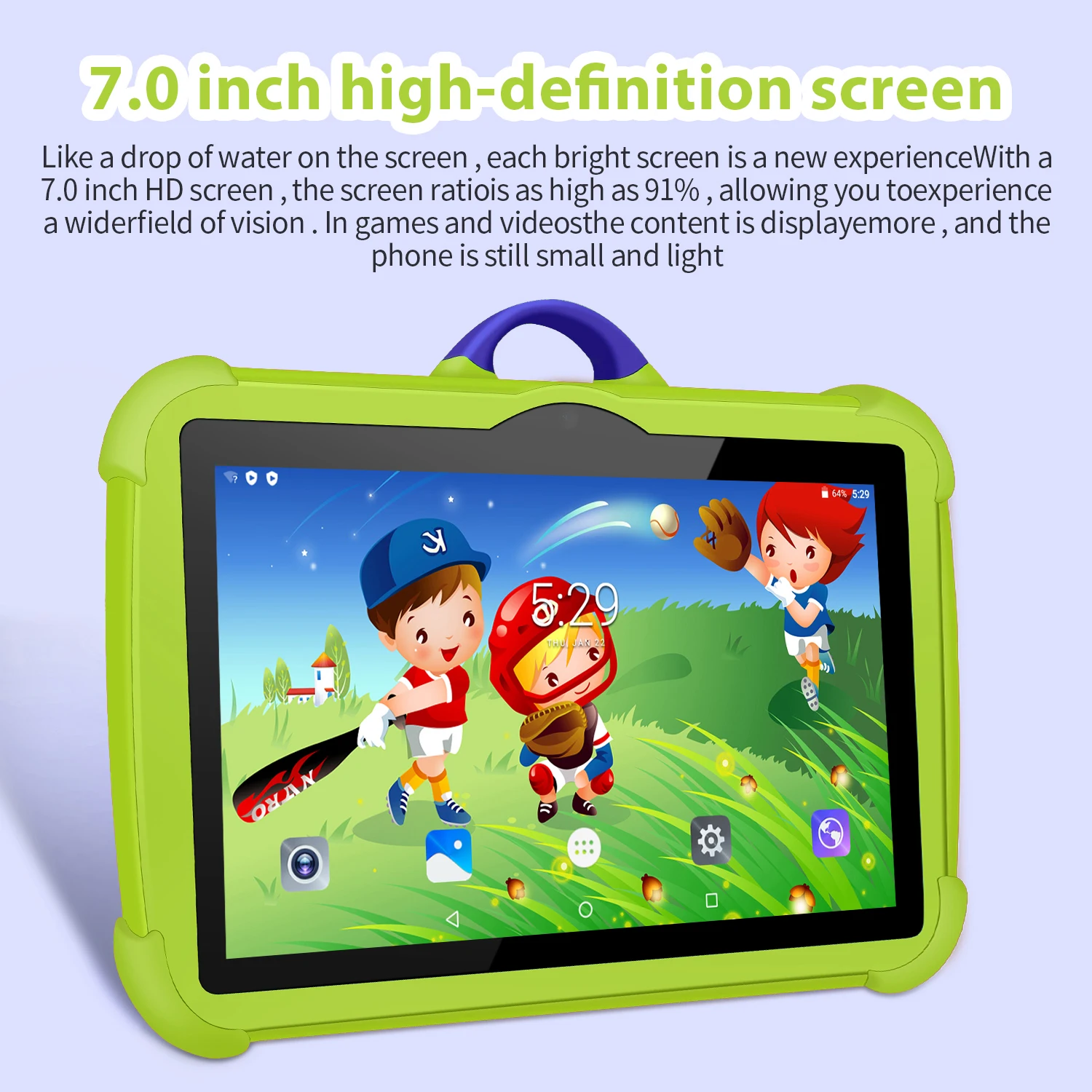 New 5G WIFI 7 Inch Android Kids Tablets Quad Core 4GB RAM 64GB ROM Dual BOW Cameras Cheap And Simple Children's Gifts Tablet PC - Image 3
