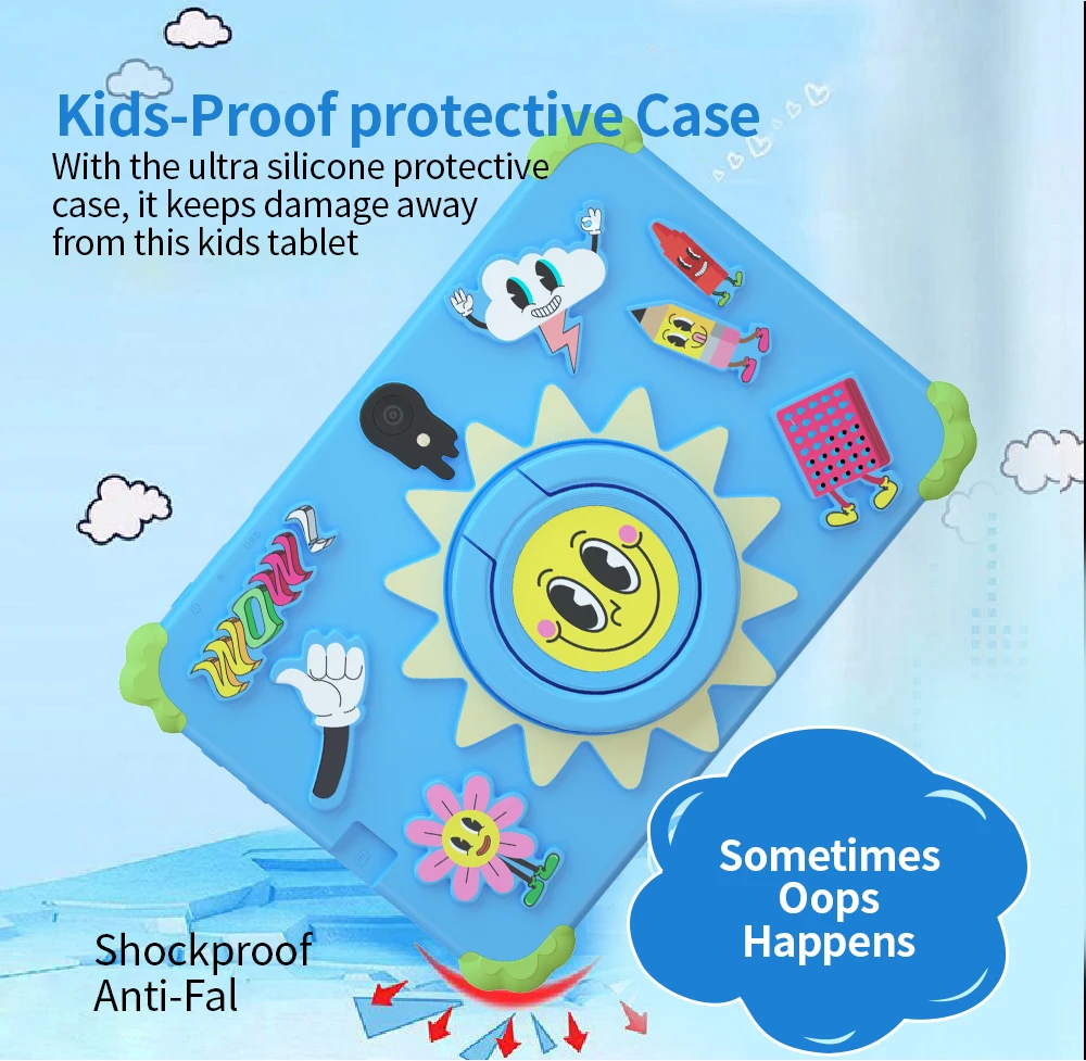 New 7.0-inch Kids Tablet Android 4GB RAM, 64GB ROM, 1TB expansion support for Google Bluetooth children's software, Android 9 - Image 2