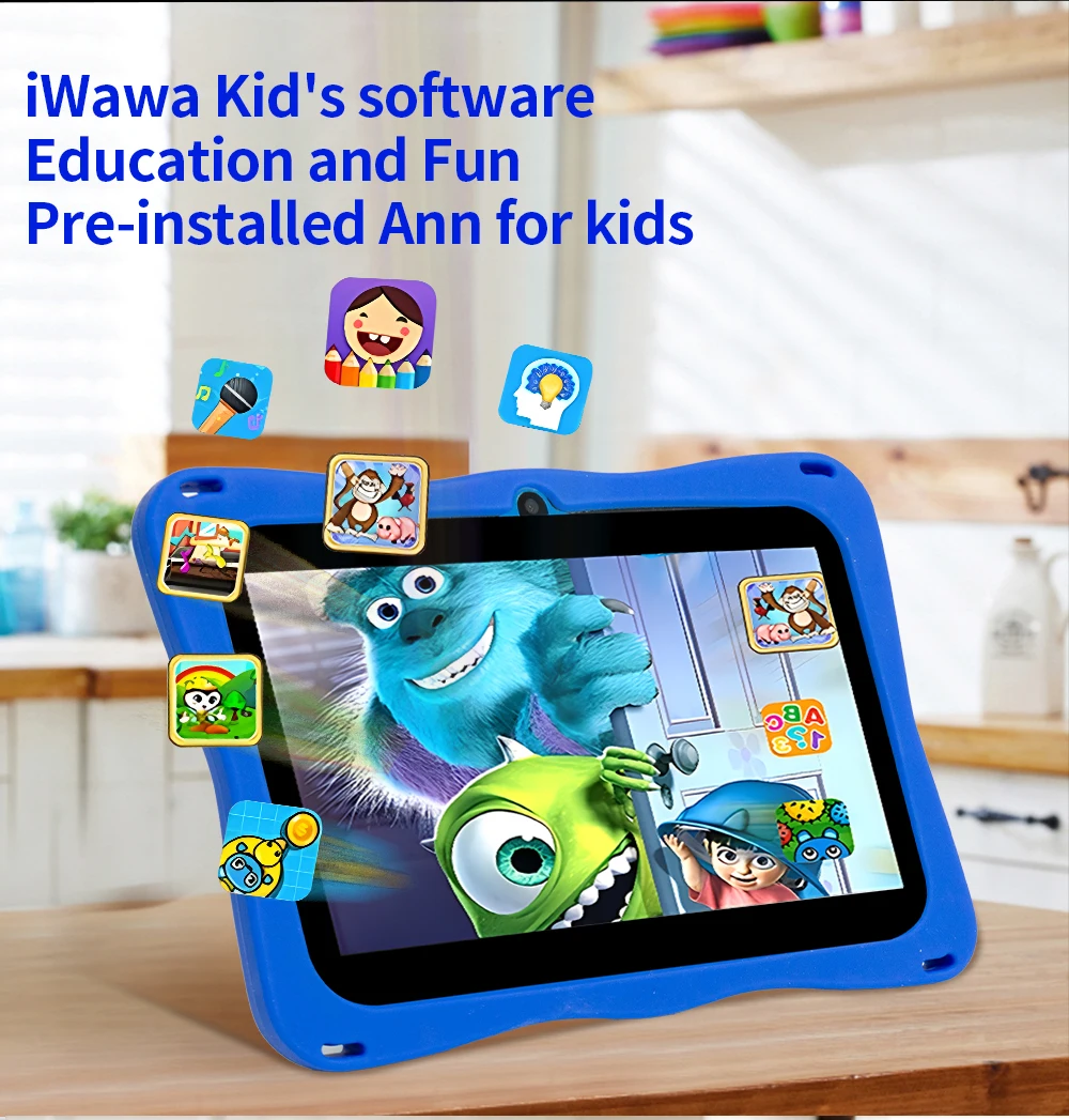 New 7.0 Inch WiFi Kids 3G Tablets 4GB RAM 64GB ROM Android Learning Education Games Tablet Children's Gifts - Image 2