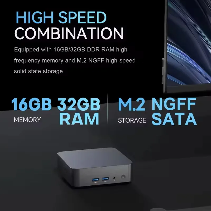 MINI PC Intel Core i9 10980HK 8C16T 2.4 5.3GHz 16MB 45W 16GB 1TB 2TB SSD WIFI6 BT5.2 4K Gaming Office Study Pro Max - Image 4