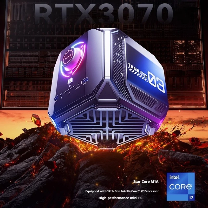M1a Mini Host 12th Gen Core 12700h/Rtx3070 High Performance Dedicated Graphics Card Gaming Computer Portable Small Desktop Host - Image 7