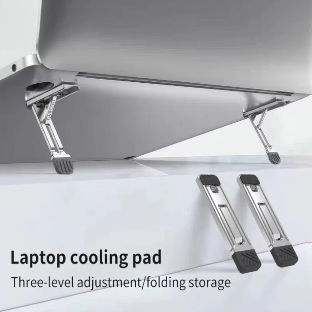 Portable Laptop Stand Aluminum Alloy Mini Folding Holder 1/2PCS Adjustment Notebook Bracket Accessories for Macbook Cell Phone - Image 5