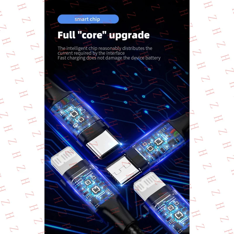 U+ 3 in 1 Fast USB Charging Cable Universal Multi Function Cell Phone Charger Cord【Minimum order: 10 pieces】 - Image 6