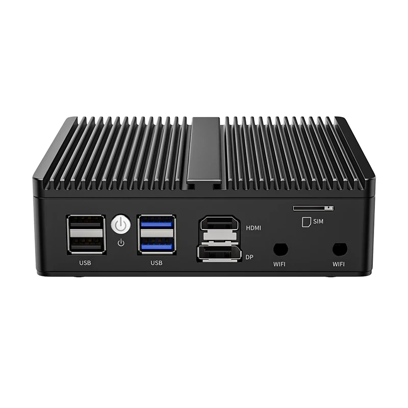 Fanless Mini Firewall PC 4x Intel I226 2.5G LAN Celeron J5005 J6412 7305 Compact Industrial Computer Home Theater Office PC 4G - Image 2