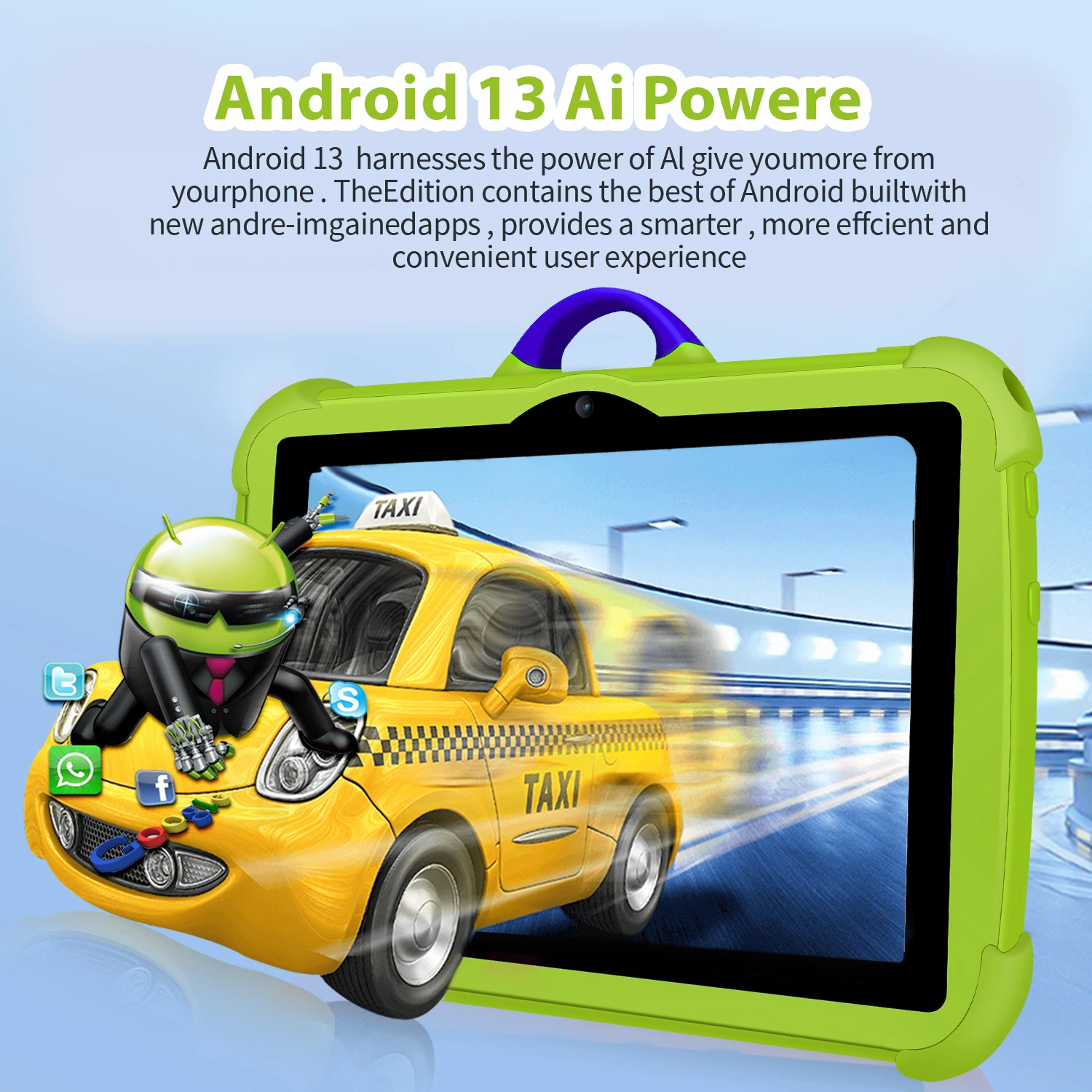 New 5G WIFI 7 Inch Android Kids Tablets Quad Core 4GB RAM 64GB ROM Dual BOW Cameras Cheap And Simple Children's Gifts Tablet PC - Image 4