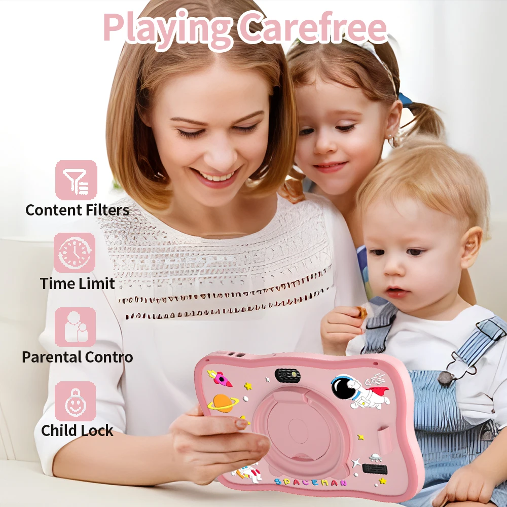 7.0 Inch Tablet PC Quad Core 4GB RAM 64GB ROM Children's best Gifts Android 12 Kids Game Educational Learning Tablets - Image 2