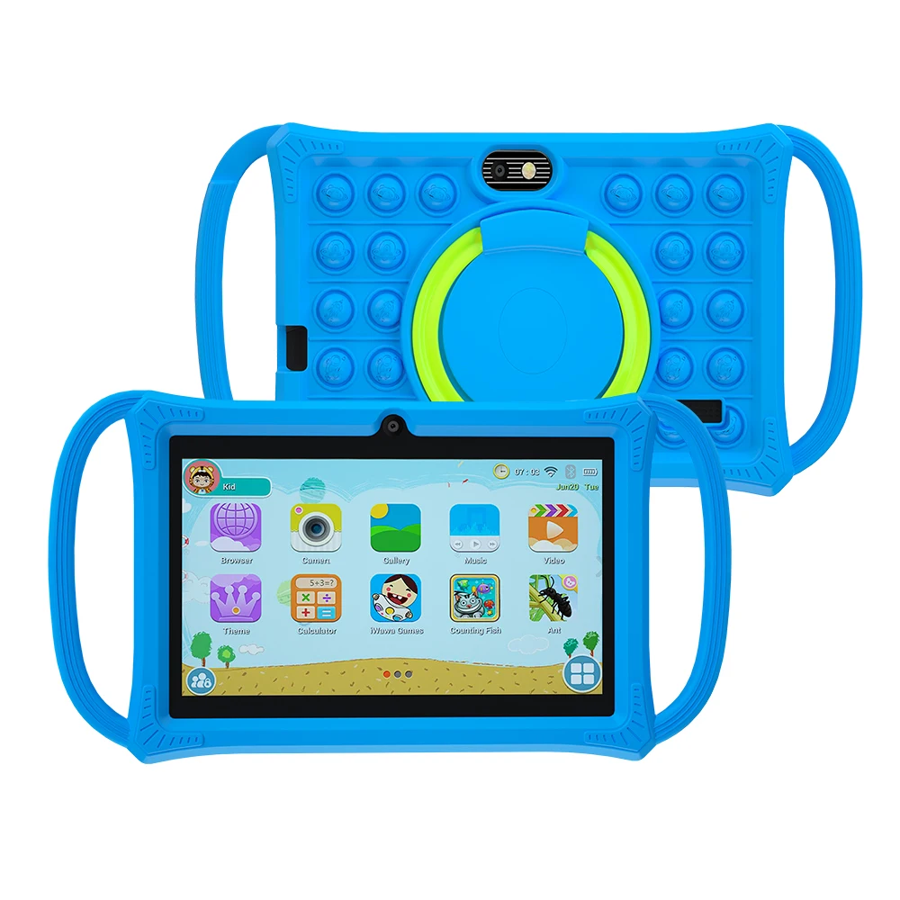 Kids Tablet 7.0 Inch Android 12 Quad Core 4GB RAM+64GB ROM 4500mAh Dual Camera WiFi Parental Control - Image 2