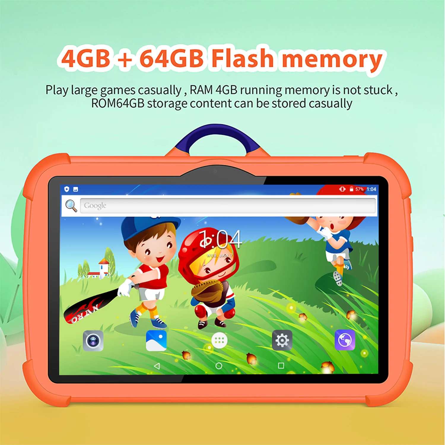 New 5G WiFi 7 Inch Google Tablet For Children Learning Education Kids Tablets Android 13 Quad Core 4GB+64GB Dual Cameras 4000mAh - Image 2