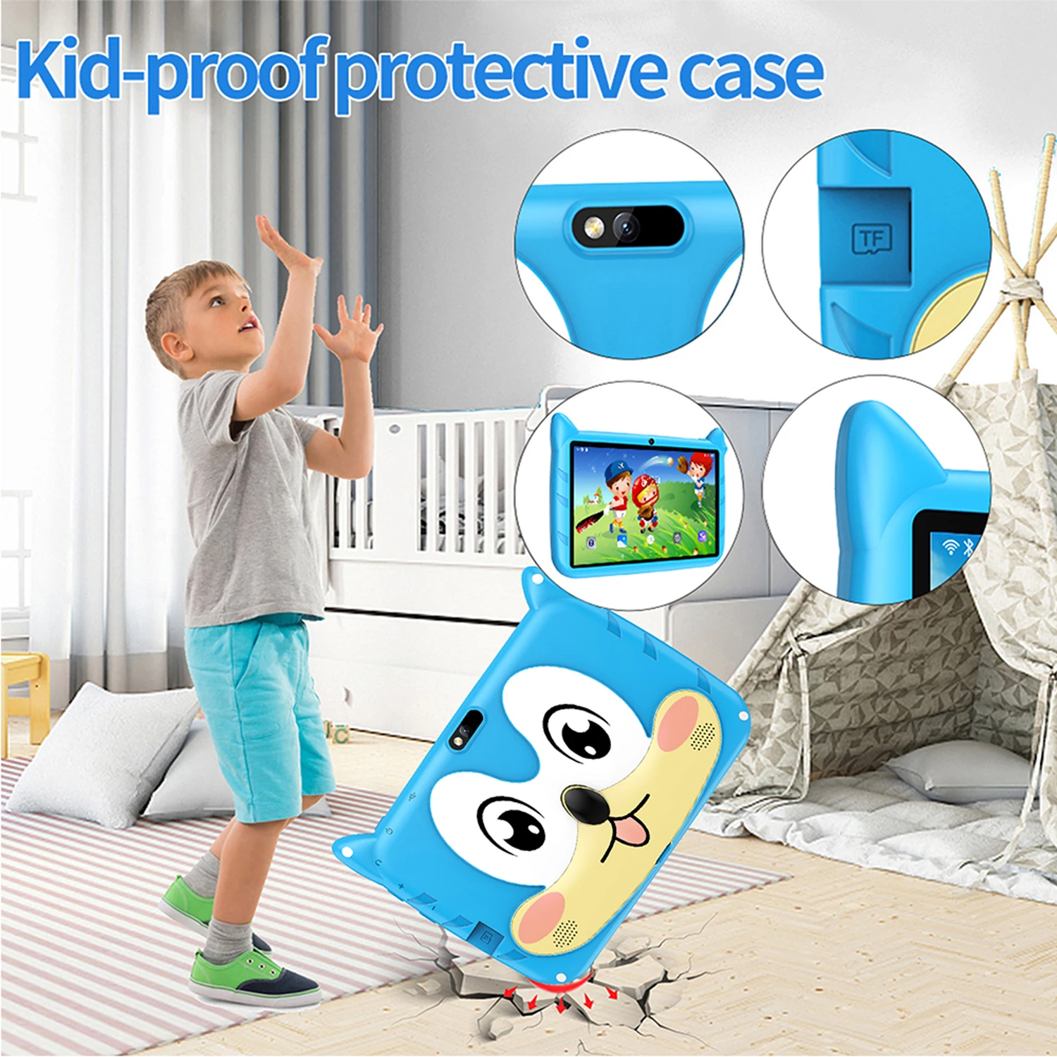 New 7 Inch 5G WiFi Kids Tablets For Study Education Android 13 Quad Core Google Play Children's Gift Tablet PC 4GB RAM 64GB ROM - Image 6