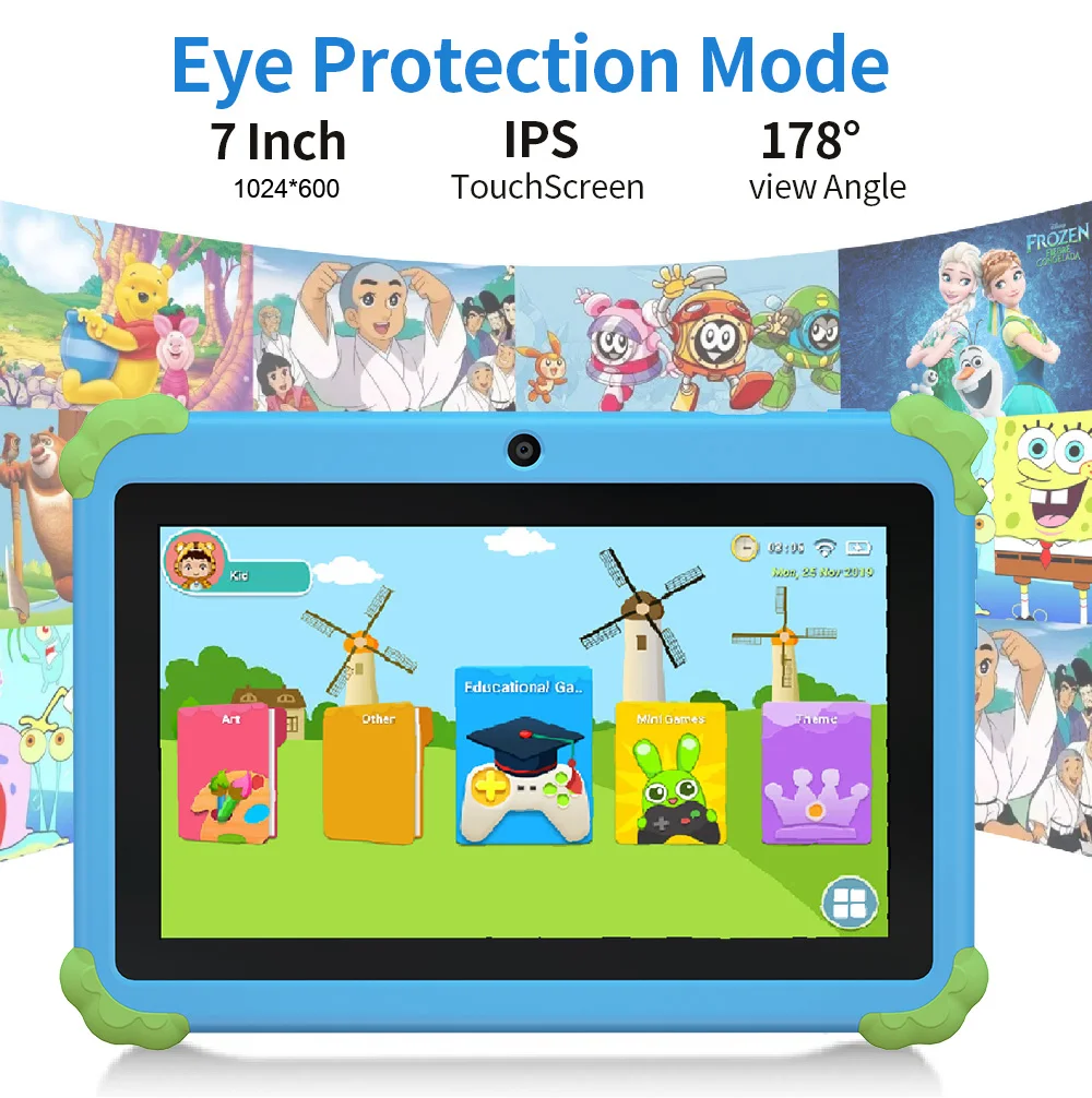 New 7.0-inch Kids Tablet Android 4GB RAM, 64GB ROM, 1TB expansion support for Google Bluetooth children's software, Android 9 - Image 4